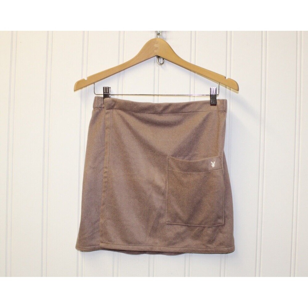 RARE Vintage Y2K Playboy Brown Wrap Skirt Made In USA One Size Fits All
